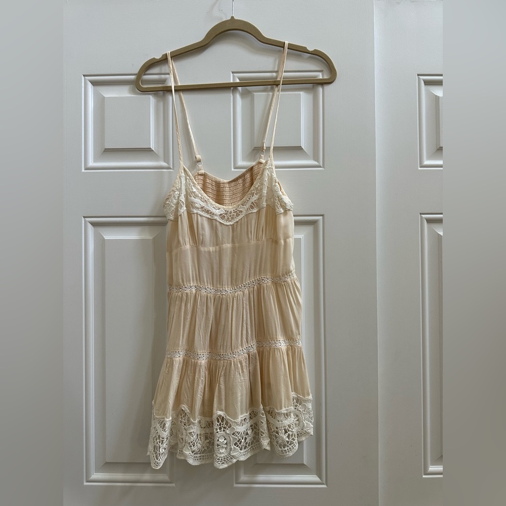 Free People peachy pink lace dress/top size small